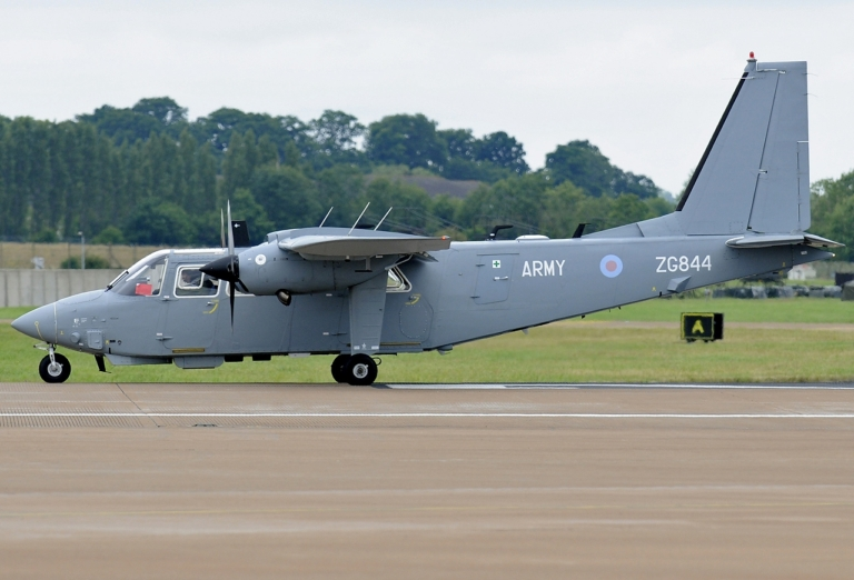 British Army aircraft fuselage cockpit visibility modification